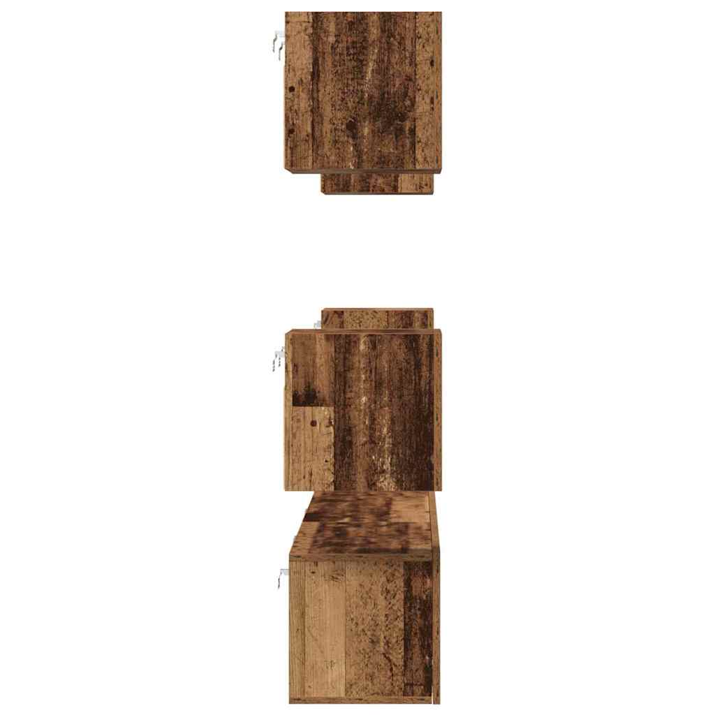 TV-Schrankset Wandmontiert 7 pcs Altholz Holzwerkstoff