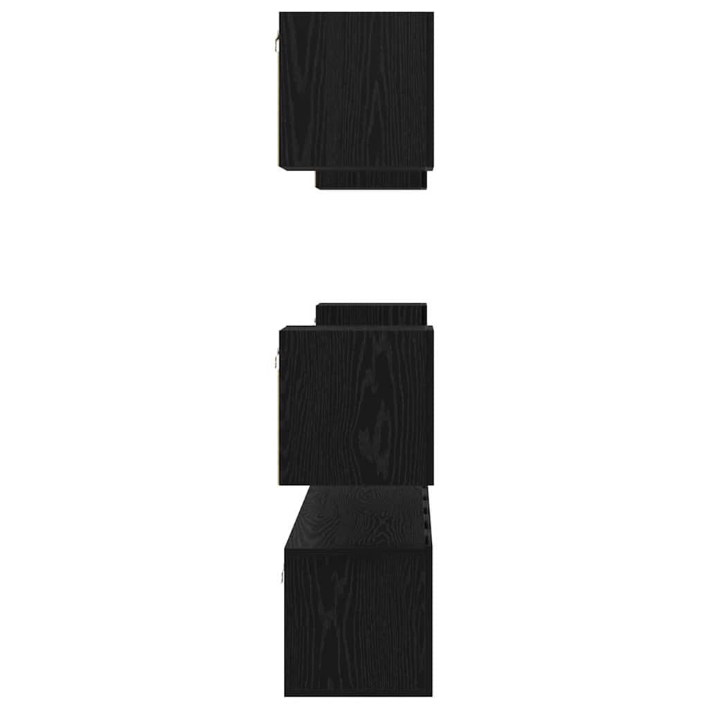 TV-Schrankset 7 pcs Schwarz Eichen-Optik Holzwerkstoff