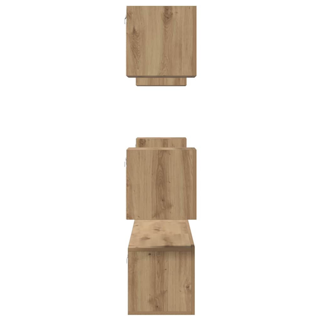 TV-Schrankset Wandmontiert 7 pcs Artisan-Eiche Holzwerkstoff