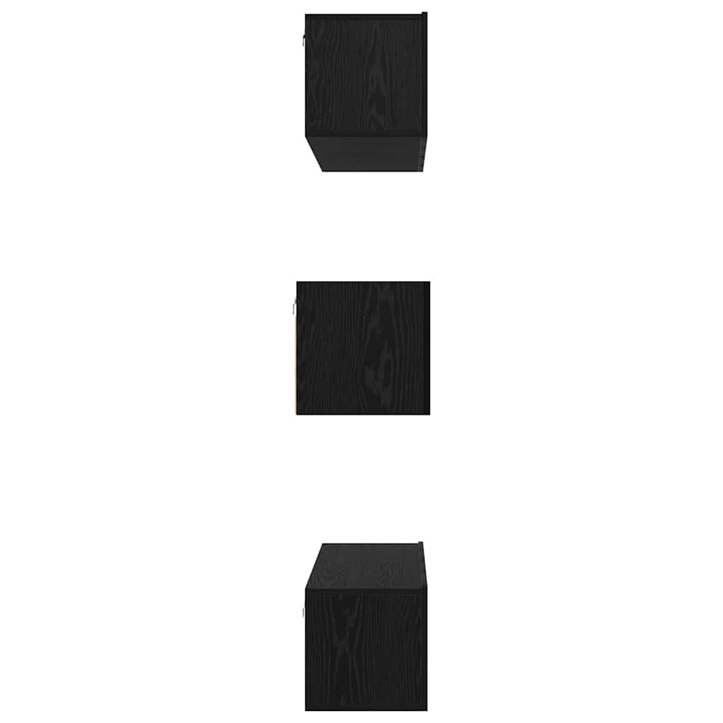TV-Schrankset 6 pcs Schwarz Eichen-Optik Holzwerkstoff