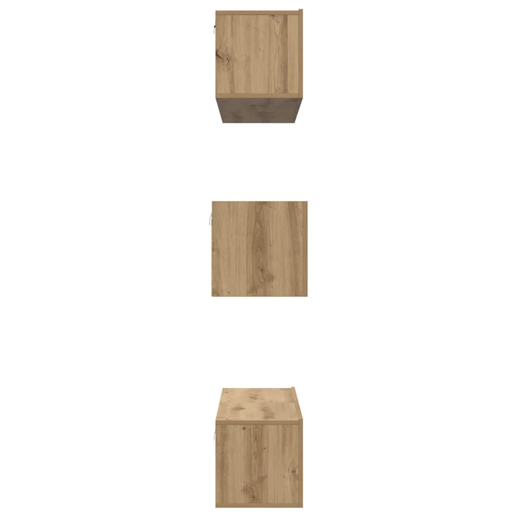 TV-Schrankset Wandmontiert 6 pcs Artisan-Eiche Holzwerkstoff