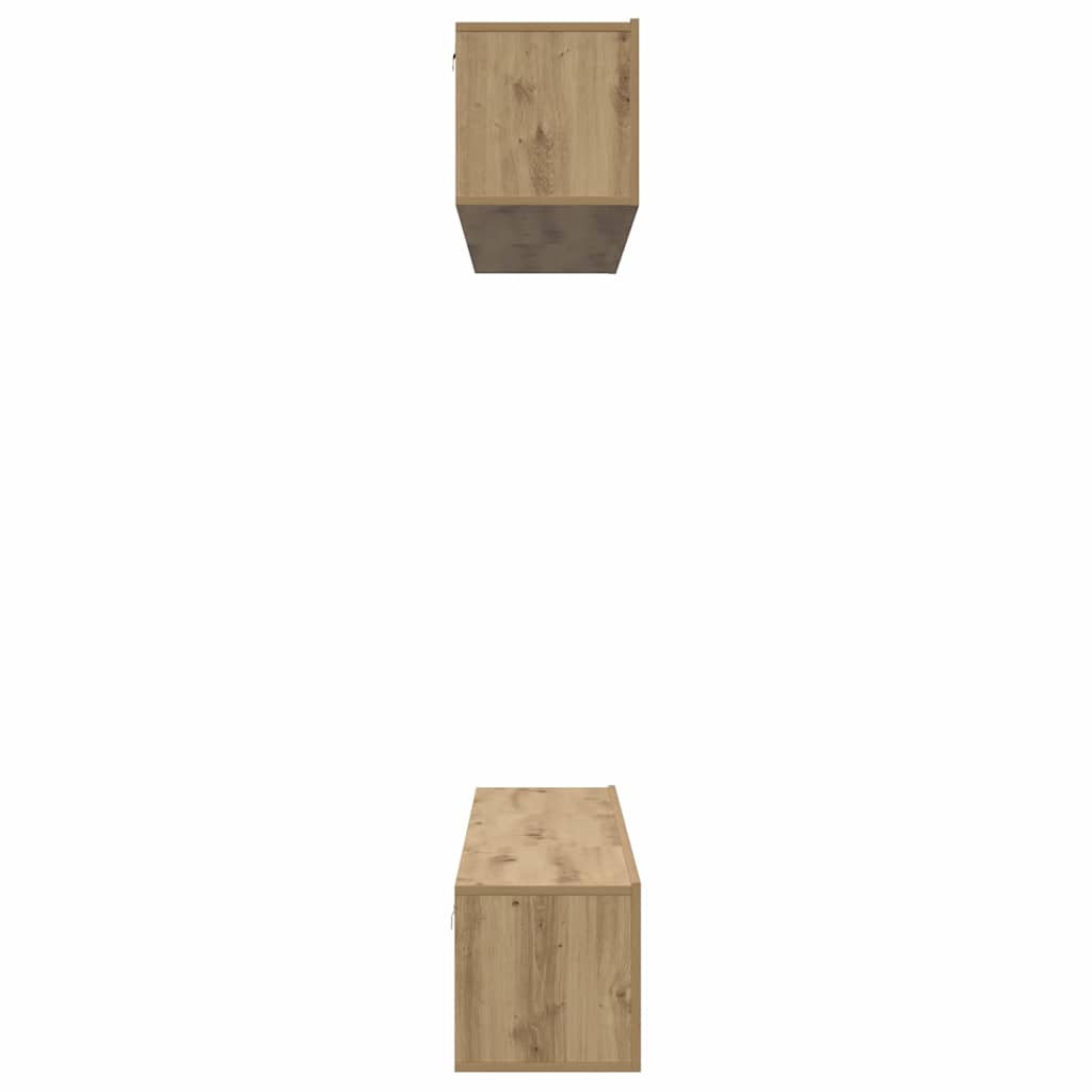TV-Schrankset Wandmontiert 5 pcs Artisan-Eiche Holzwerkstoff