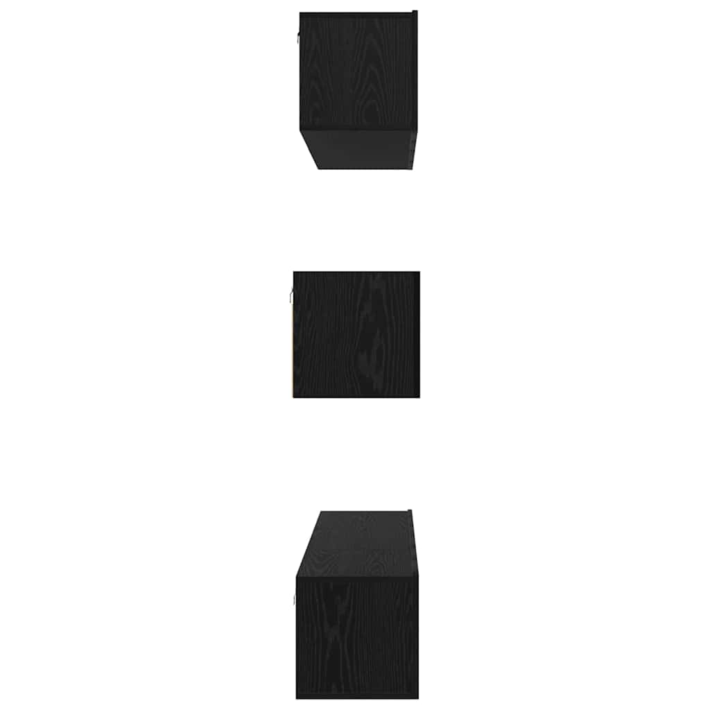TV-Schrankset 7 pcs Schwarz Eichen-Optik Holzwerkstoff