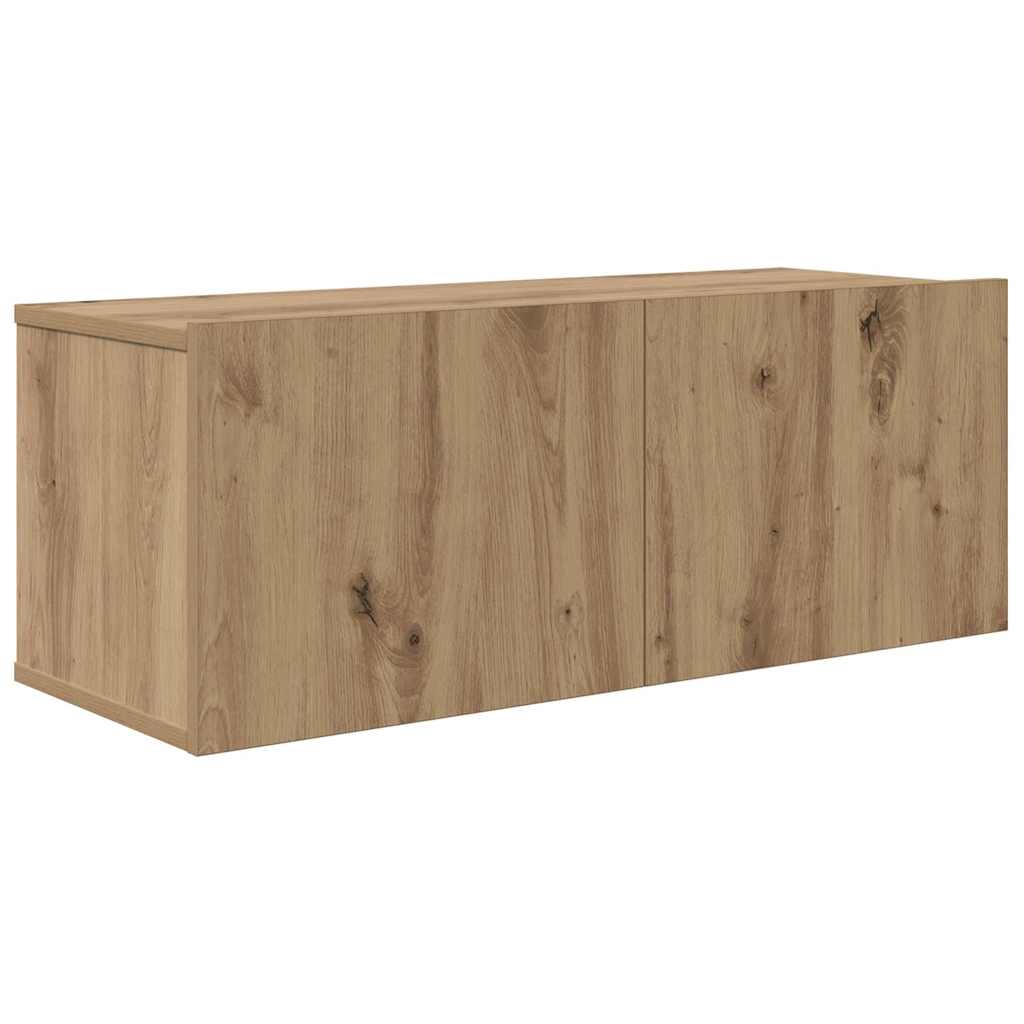 TV-Schrankset Wandmontiert 7 pcs Artisan-Eiche Holzwerkstoff