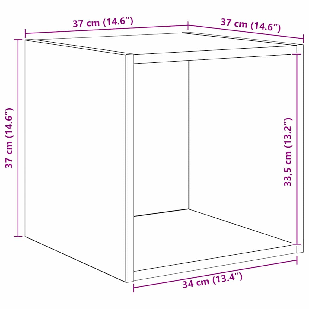 TV-Schrankset Wandmontiert 3 pcs Artisan-Eiche Holzwerkstoff