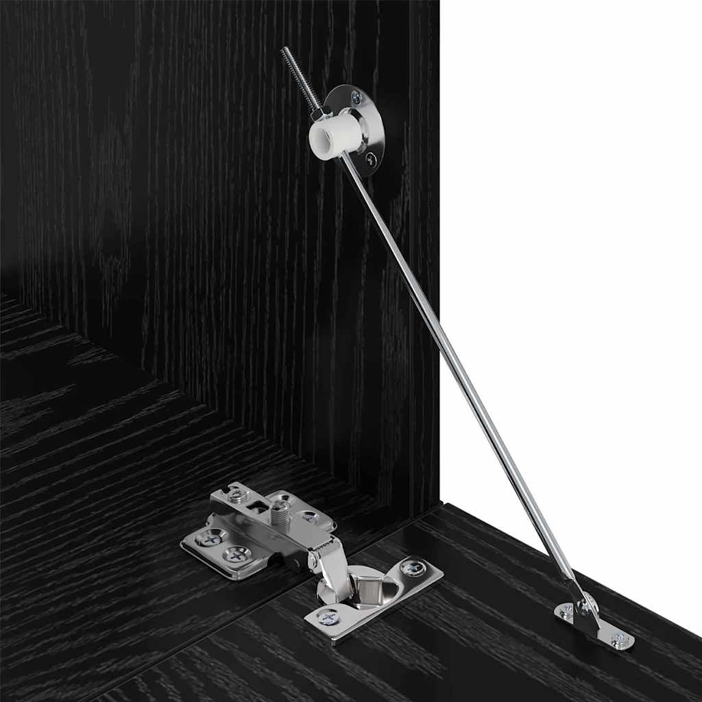TV-Schrankset 9 pcs Schwarz Eichen-Optik Holzwerkstoff