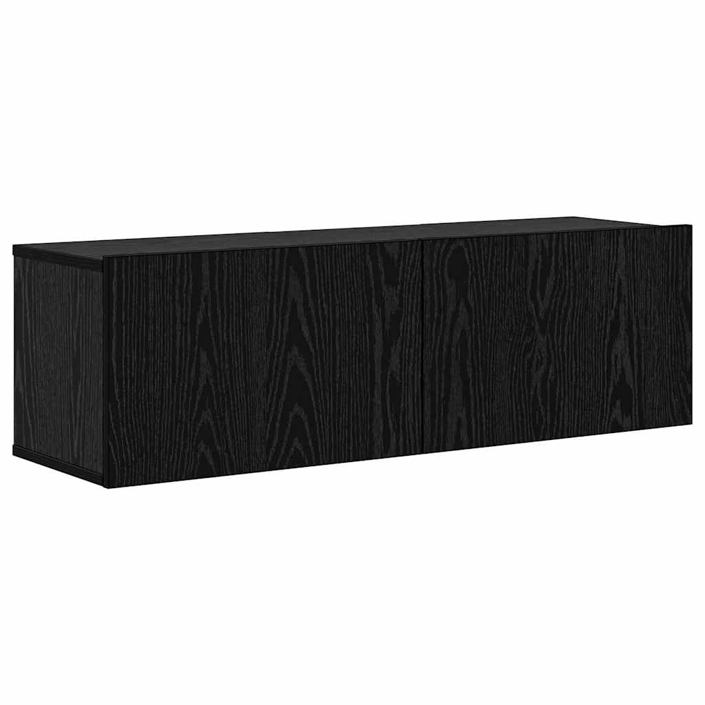 TV-Schrankset 9 pcs Schwarz Eichen-Optik Holzwerkstoff
