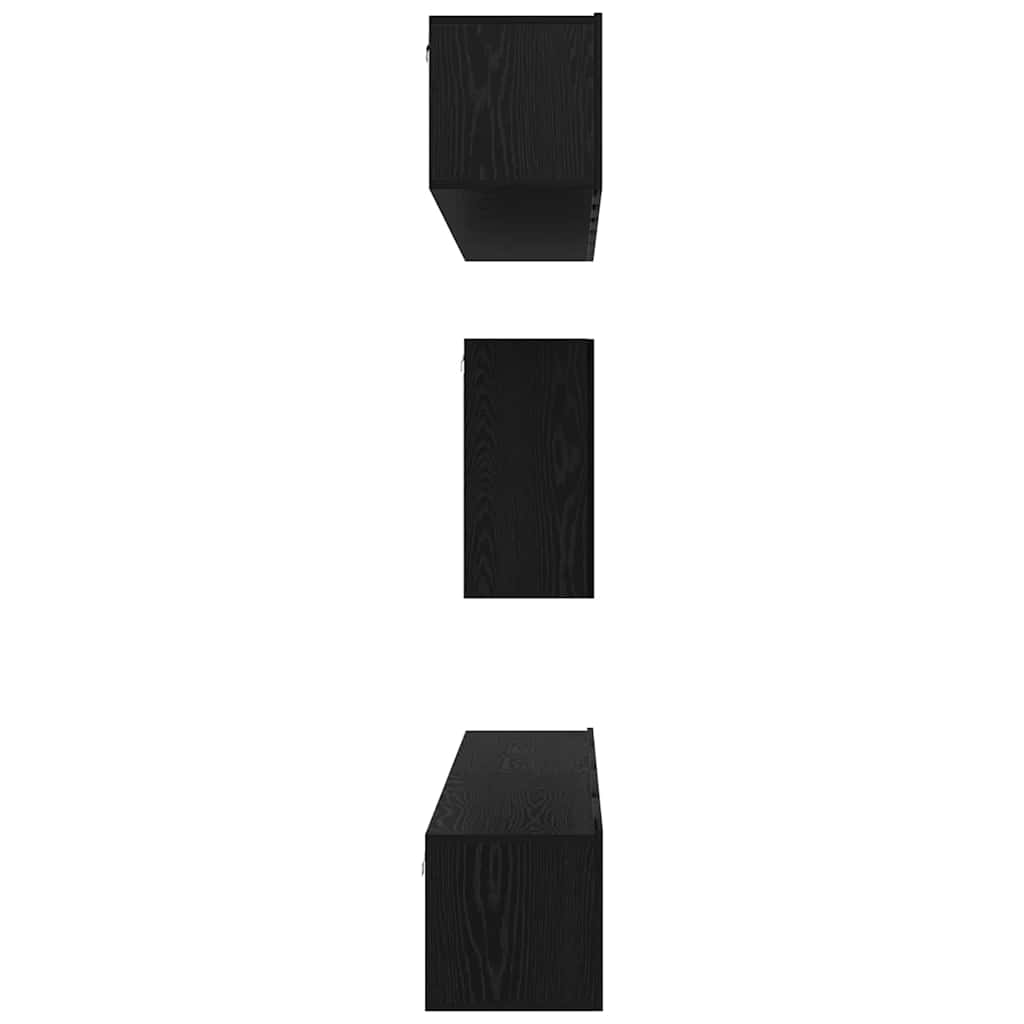 TV-Schrankset 6 pcs Schwarz Eichen-Optik Holzwerkstoff