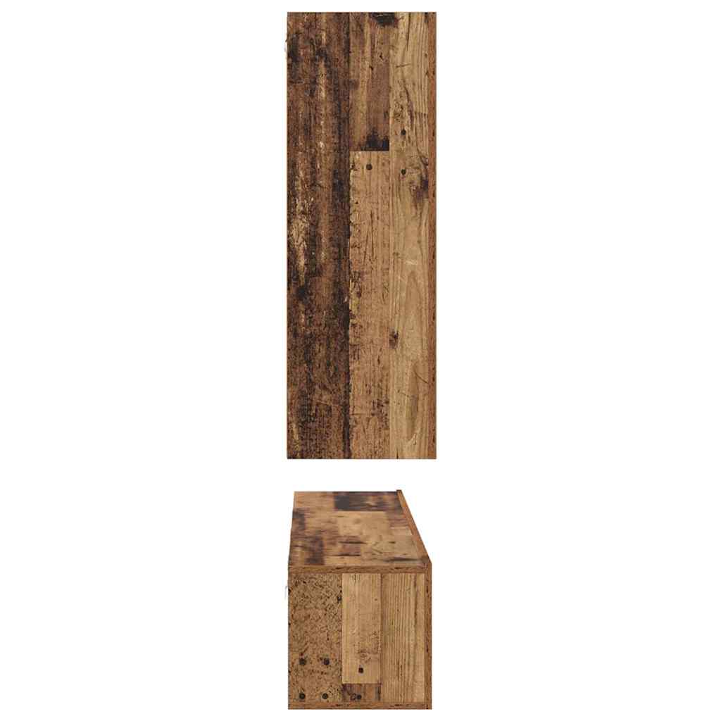 TV-Schrankset Wandmontiert 5 pcs Altholz Holzwerkstoff