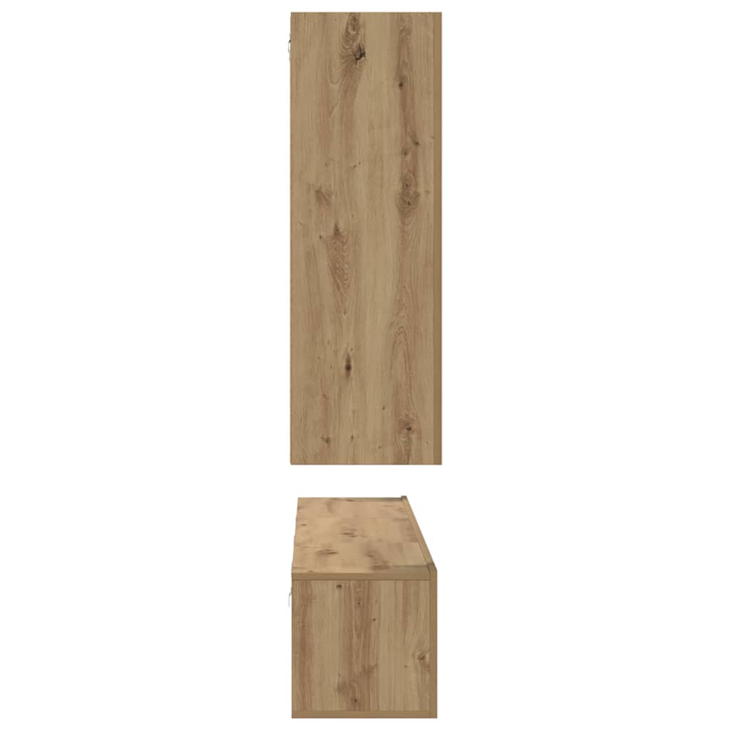 TV-Schrankset Wandmontiert 5 pcs Artisan-Eiche Holzwerkstoff