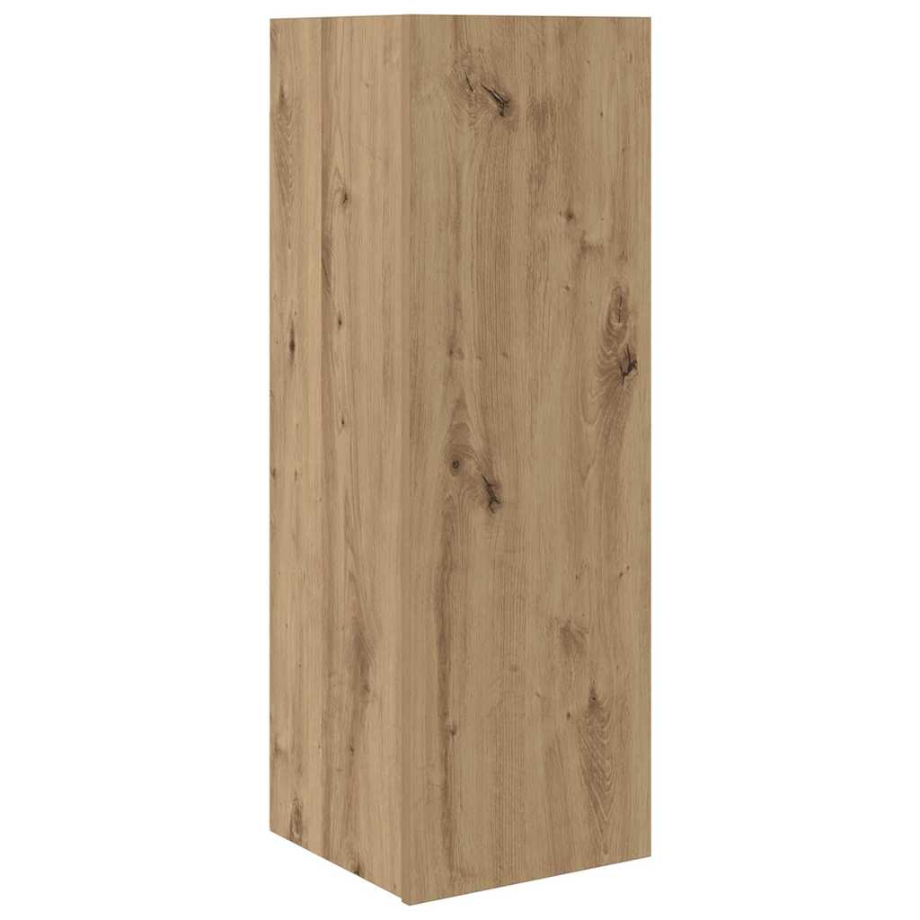 Wand-TV-Schrank Wandmontiert 4 pcs Artisan-Eiche Holzwerkstoff