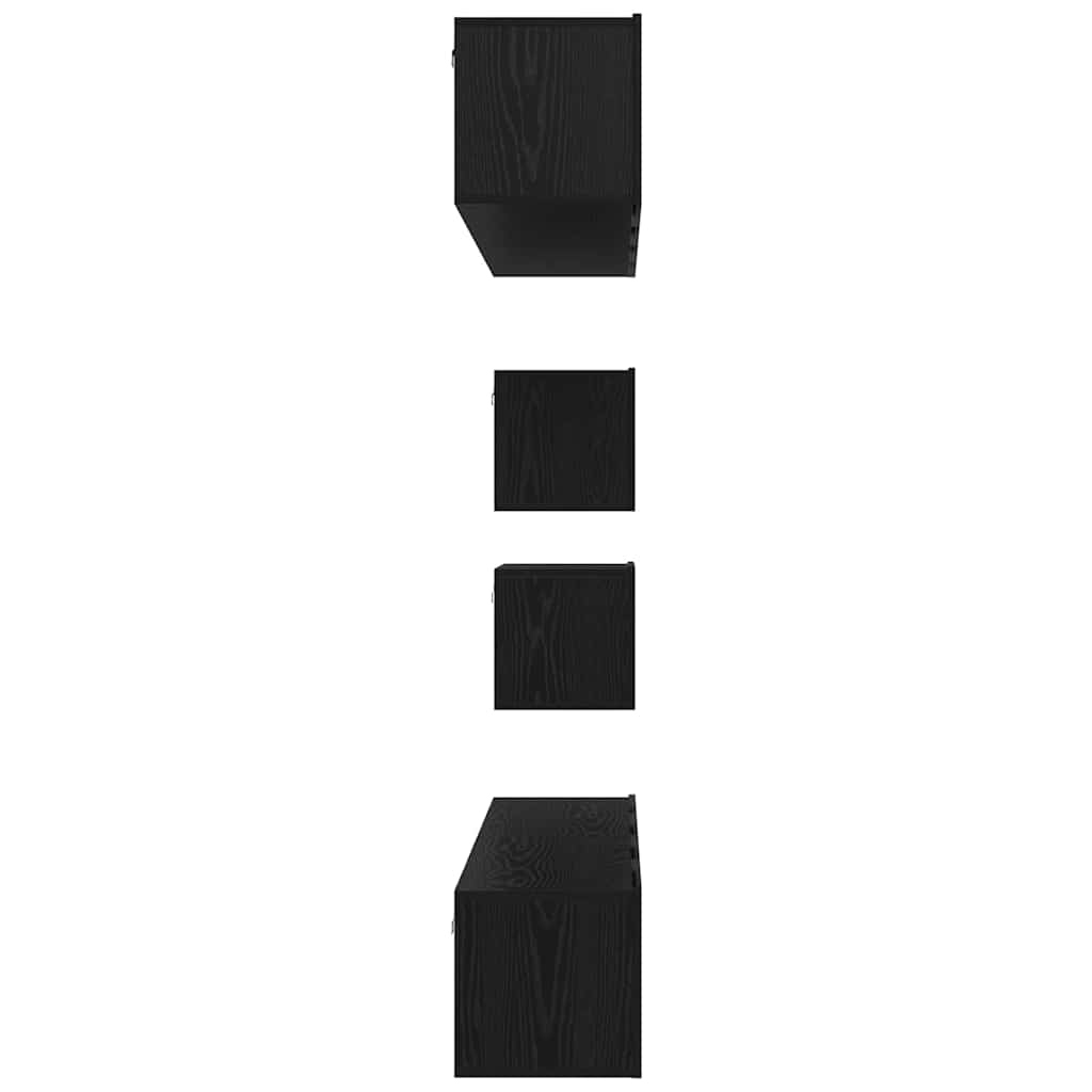 TV-Schrankset 6 pcs Schwarz Eichen-Optik Holzwerkstoff