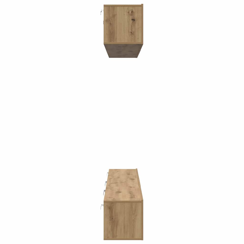 TV-Schrankset Wandmontiert 6 pcs Artisan-Eiche Holzwerkstoff