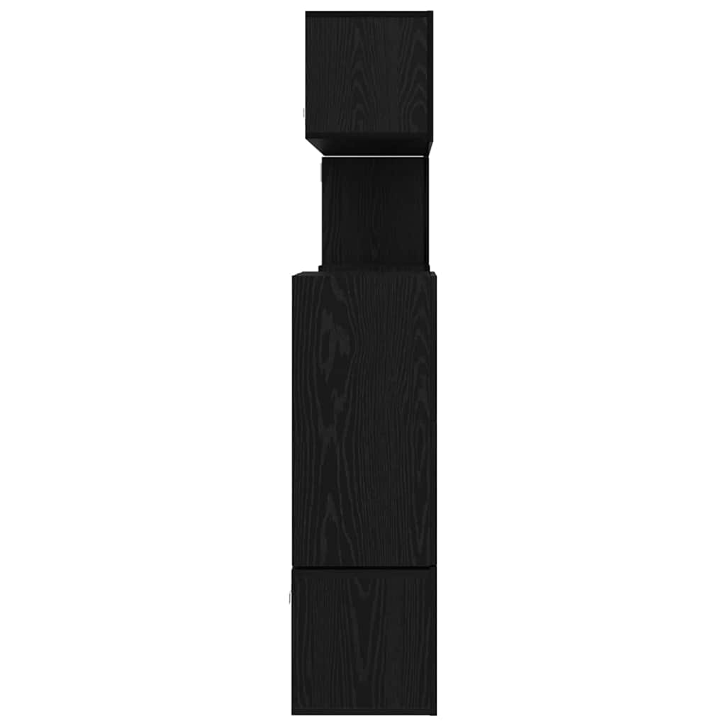 TV-Einheiten 4 pcs Schwarz Eichen-Optik Holzwerkstoff