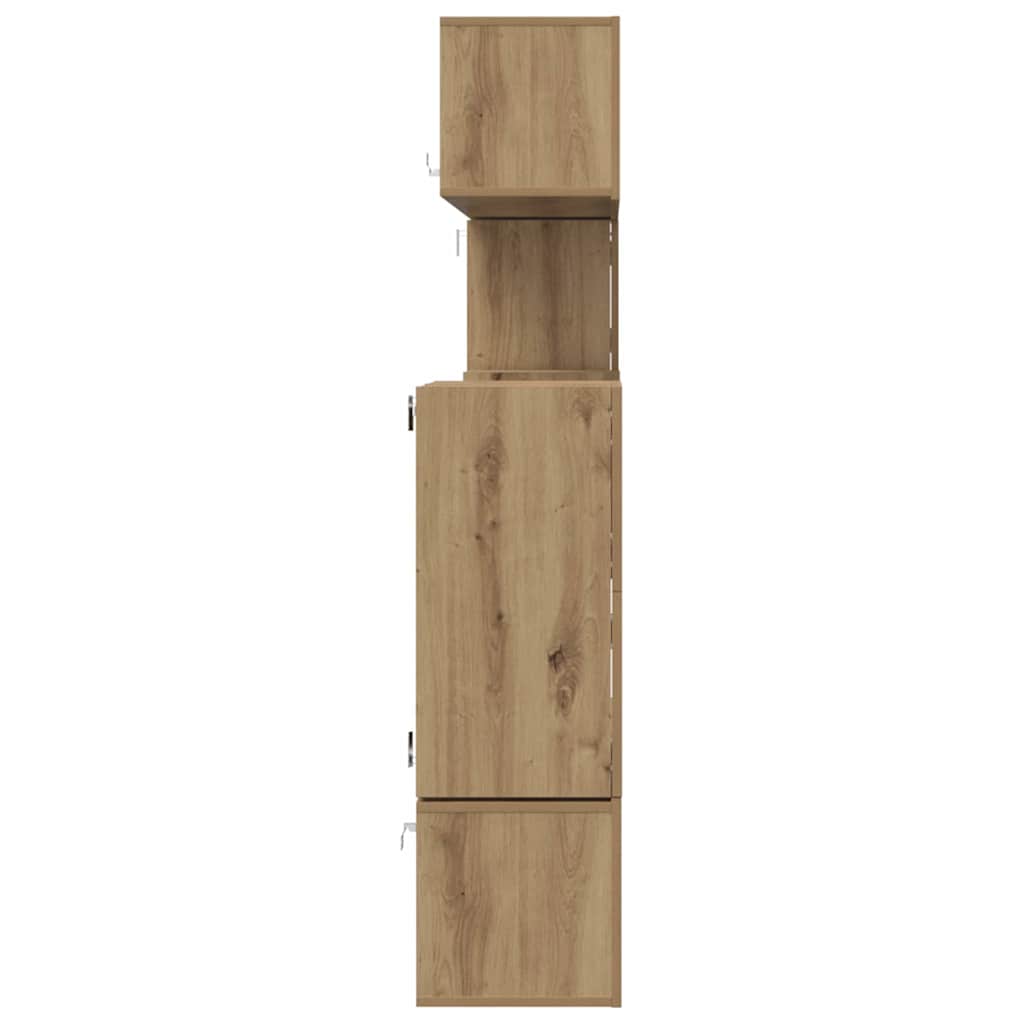 TV-Einheiten Wandmontiert 4 pcs Artisan-Eiche Holzwerkstoff