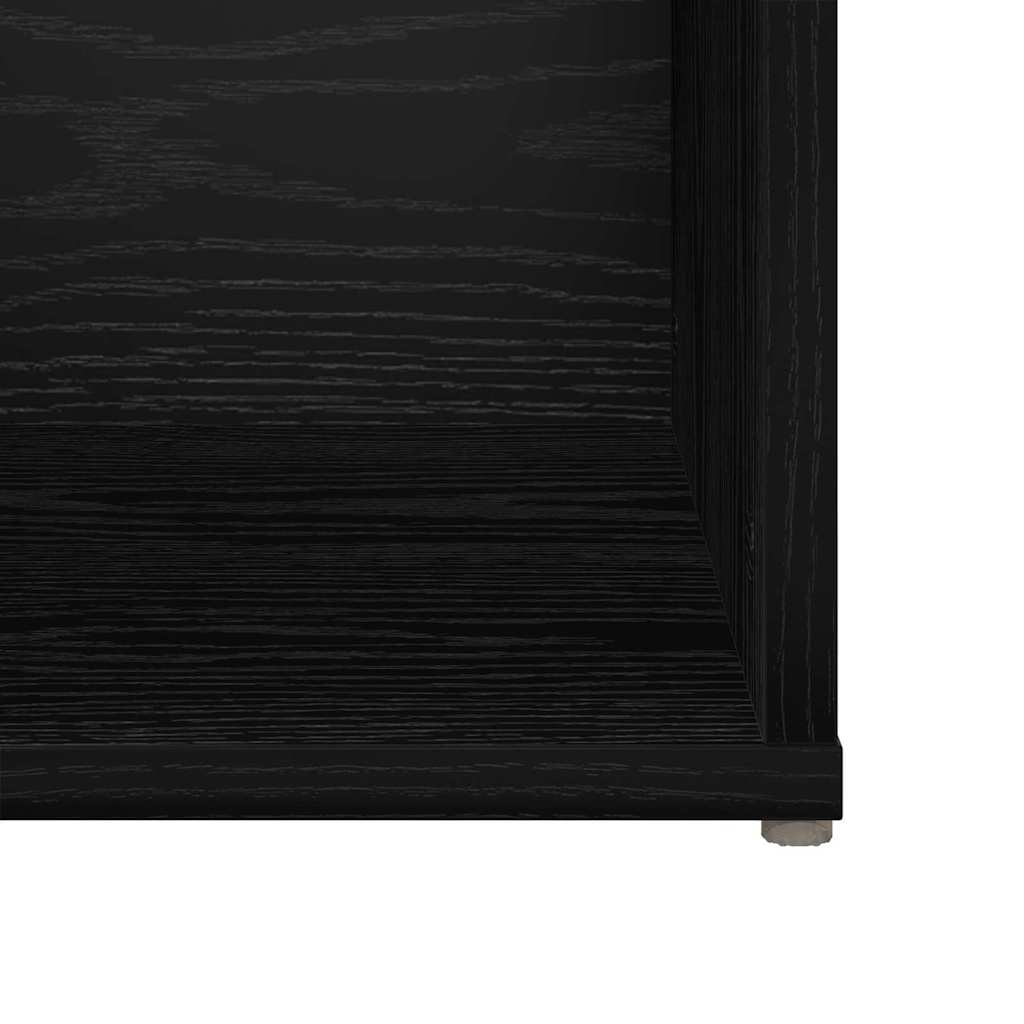 TV-Schrankset 4 pcs Schwarz Eichen-Optik 37 x 35 x 107 cm