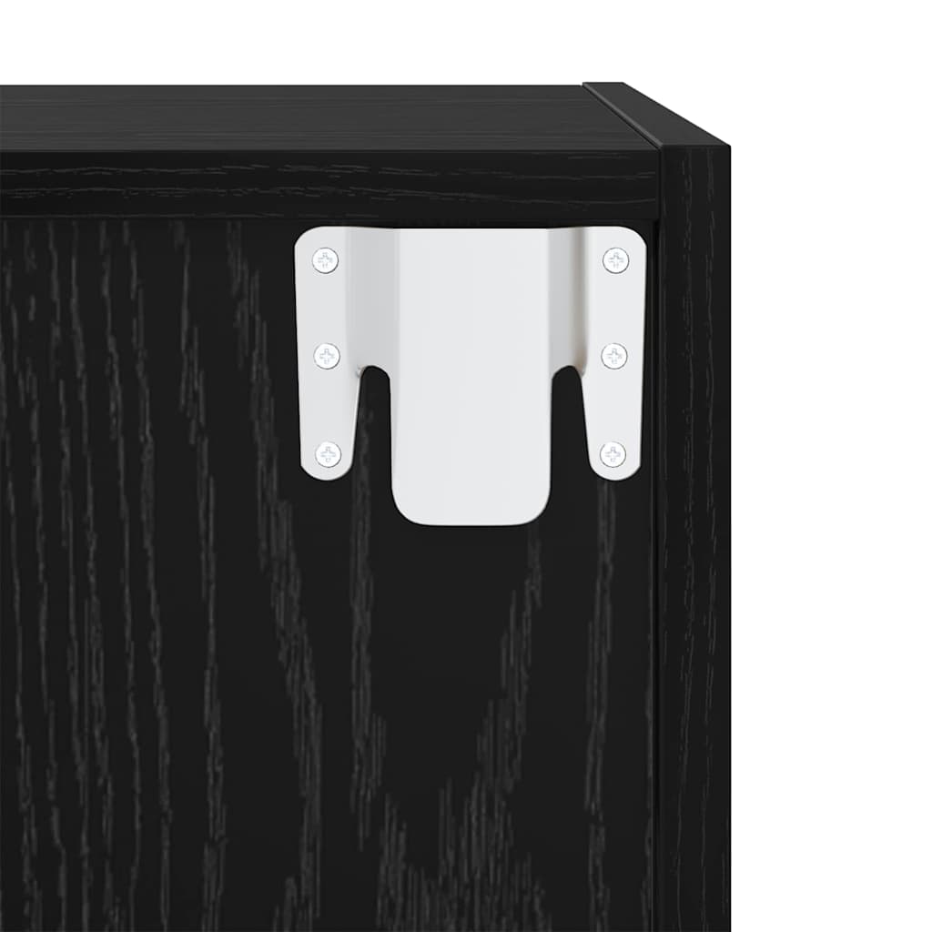 TV-Schrankset 2 pcs Schwarz Eichen-Optik 37 x 37 x 142,5 cm