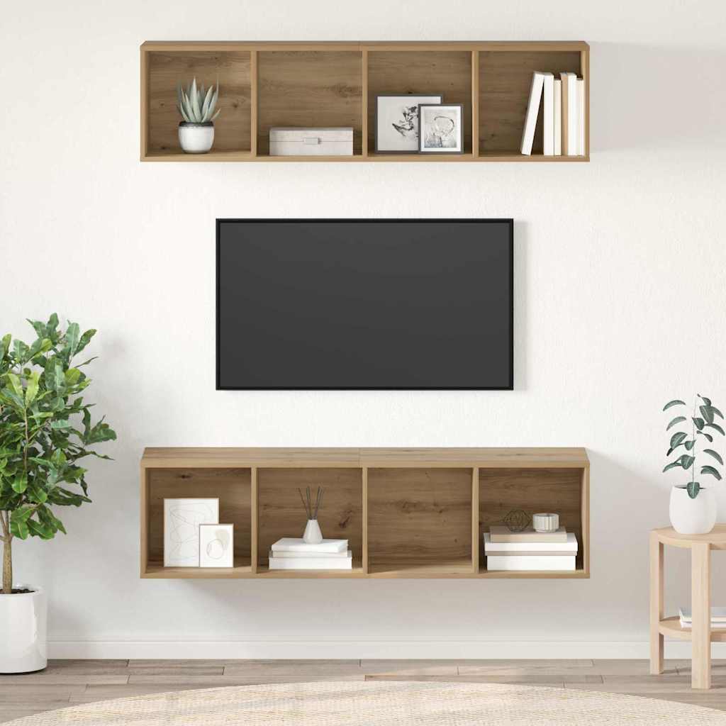 TV-Schrankset 2 pcs Artisan-Eiche 37 x 37 x 142,5 cm