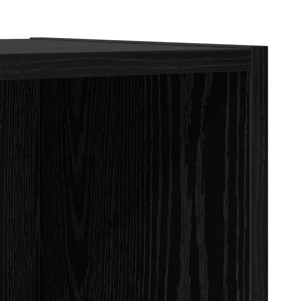TV-Schrankset 4 pcs Schwarz Eichen-Optik 37 x 37 x 107 cm