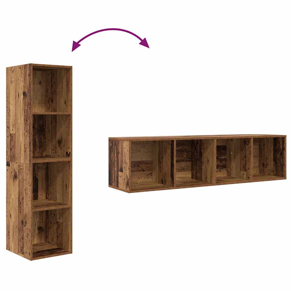 TV-Schrankset 2 pcs Braun 37 x 37 x 142,5 cm Holzwerkstoff