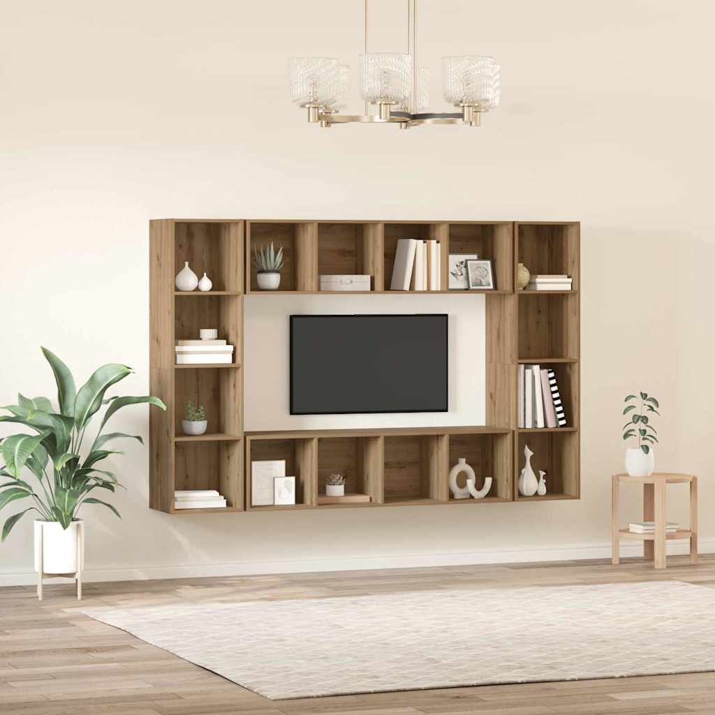 TV-Schrankset 4 pcs Braun 37 x 37 x 142,5 cm Holzwerkstoff