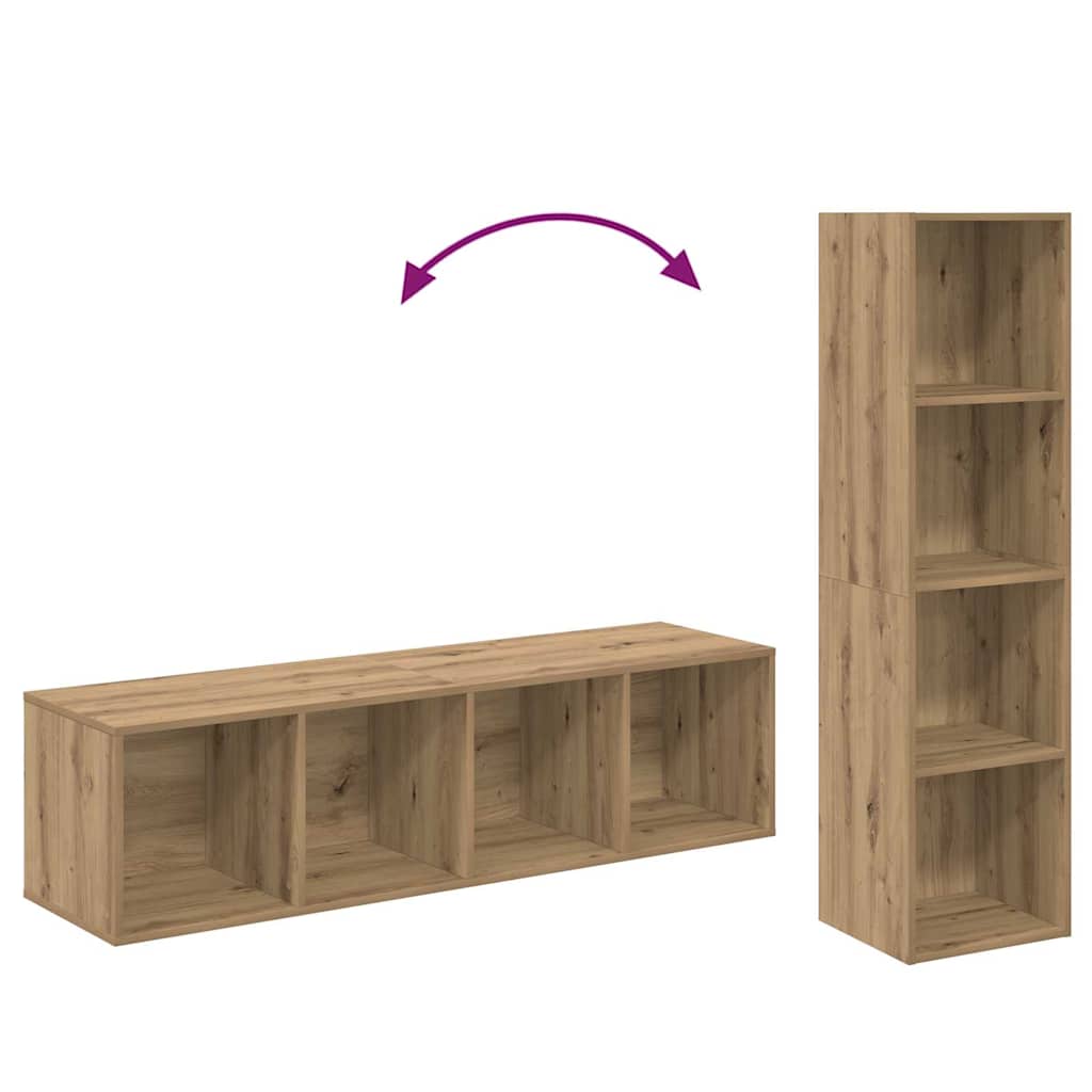 TV-Schrankset 4 pcs Braun 37 x 37 x 142,5 cm Holzwerkstoff