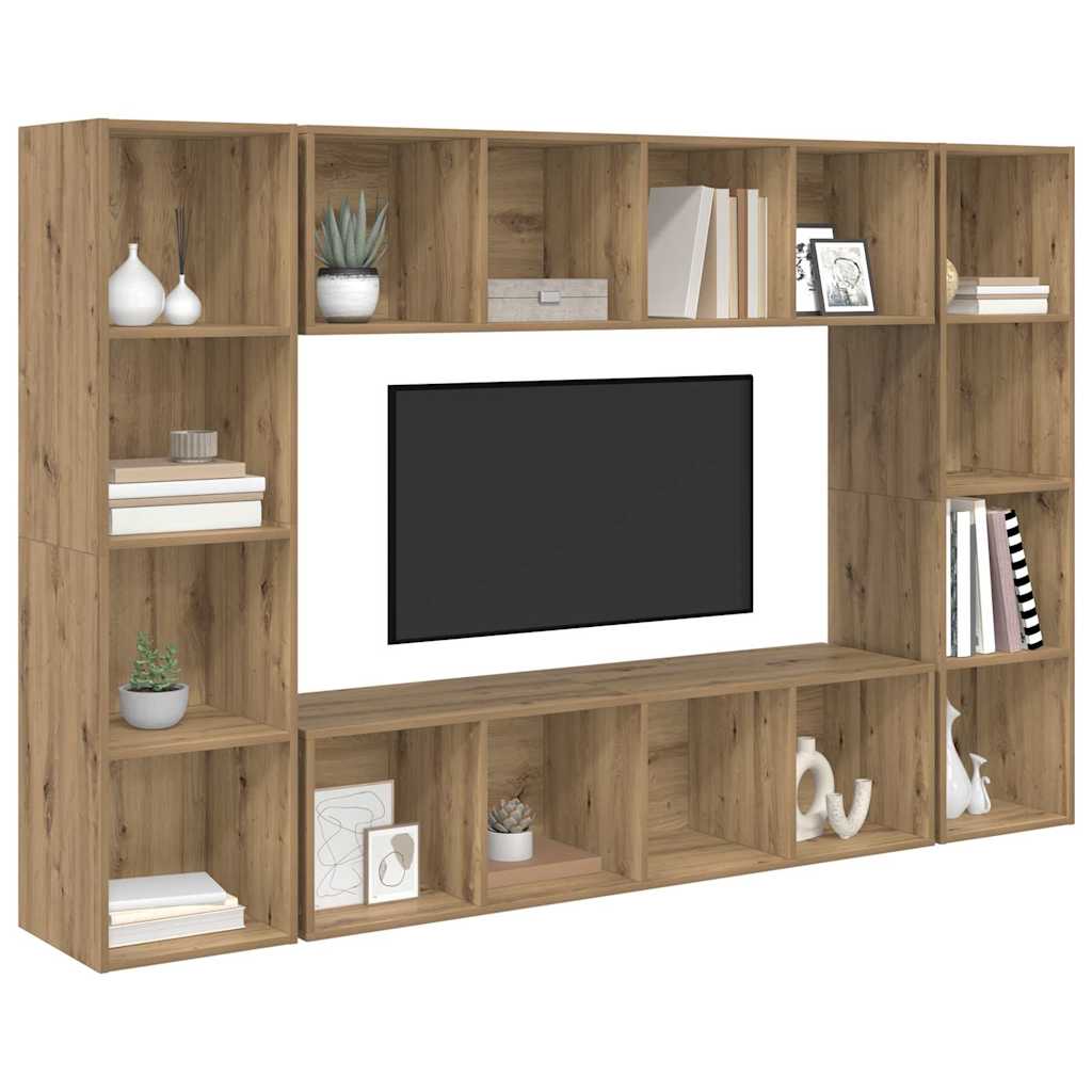 TV-Schrankset 4 pcs Braun 37 x 37 x 142,5 cm Holzwerkstoff
