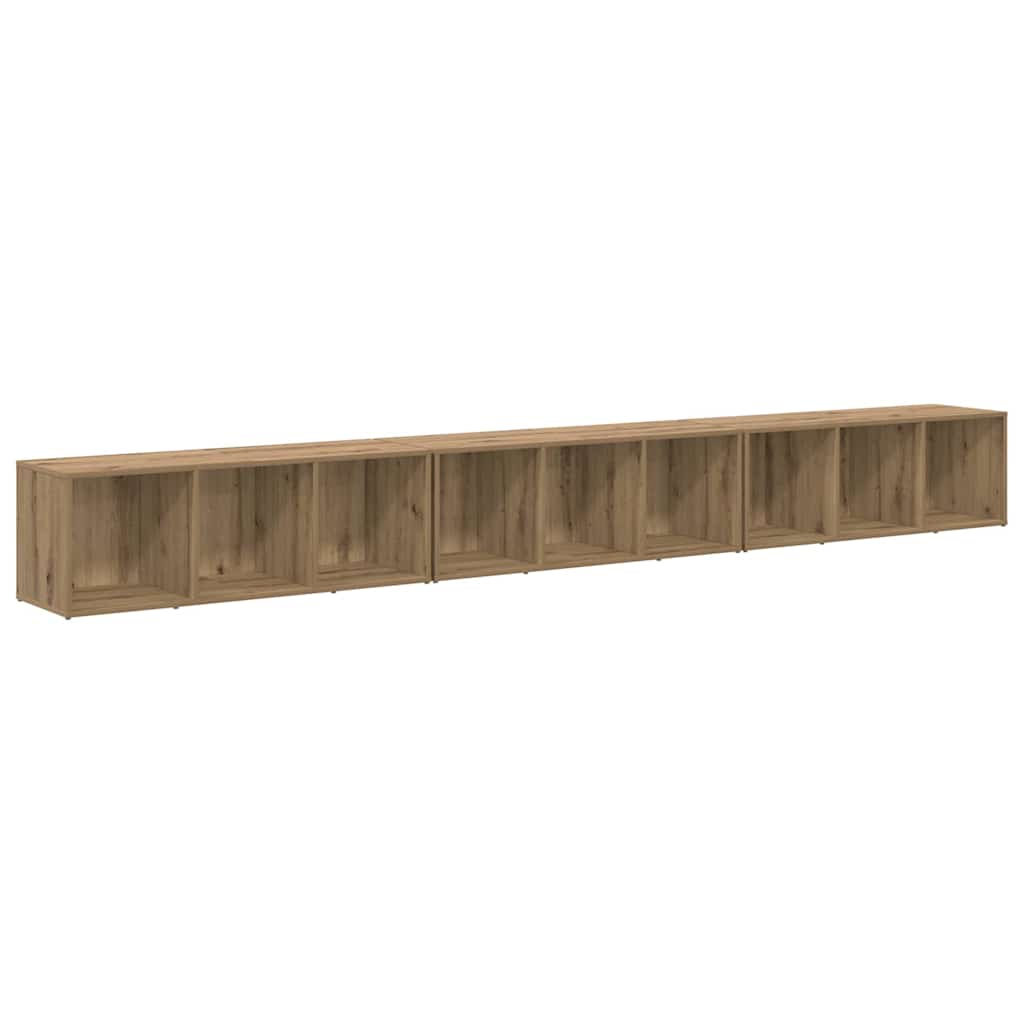 TV-Schrankset Wandmontiert 3 pcs Artisan-Eiche 37 x 35 x 107 cm