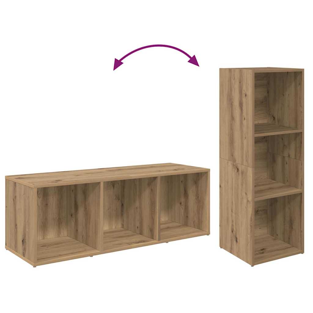 TV-Schrankset Wandmontiert 3 pcs Artisan-Eiche 37 x 35 x 107 cm