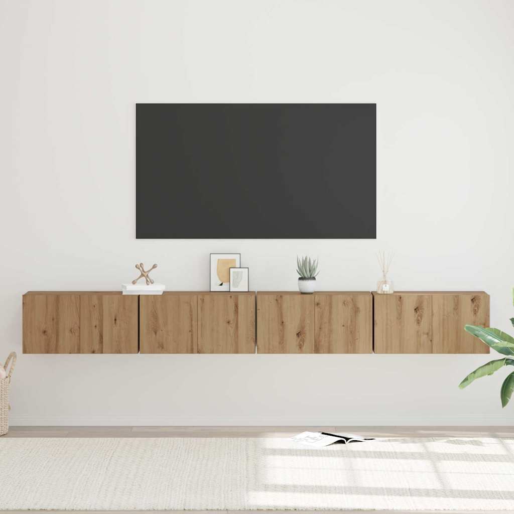 TV-Schrankset 4 pcs Artisan-Eiche 60 x 30 x 30 cm Holzwerkstoff