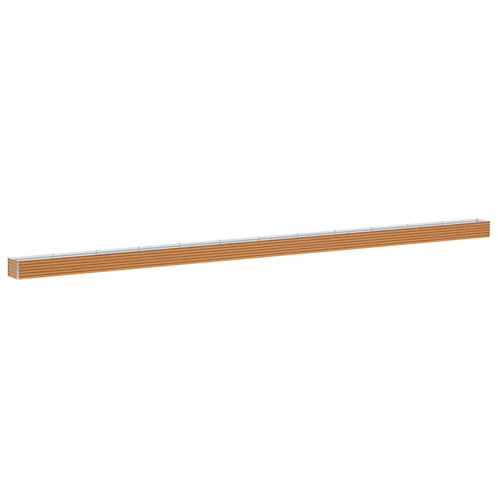 Hochbeet Hellbraun 1164 x 50 x 36 cm Verzinkter Stahl