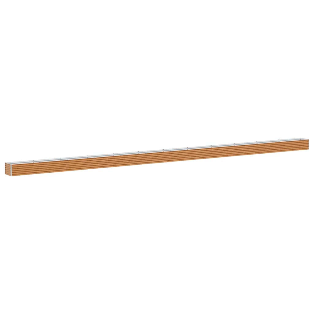 Hochbeet Hellbraun 1164 x 50 x 36 cm Verzinkter Stahl