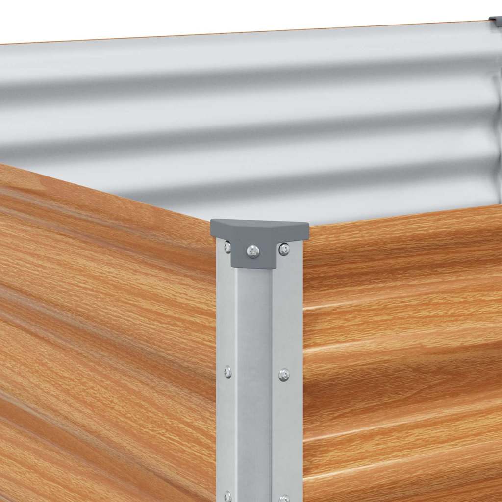 Hochbeet Hellbraun 390 x 100 x 68 cm Verzinkter Stahl