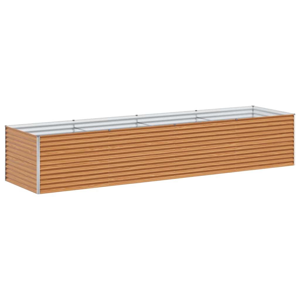 Hochbeet Hellbraun 390 x 100 x 68 cm Verzinkter Stahl
