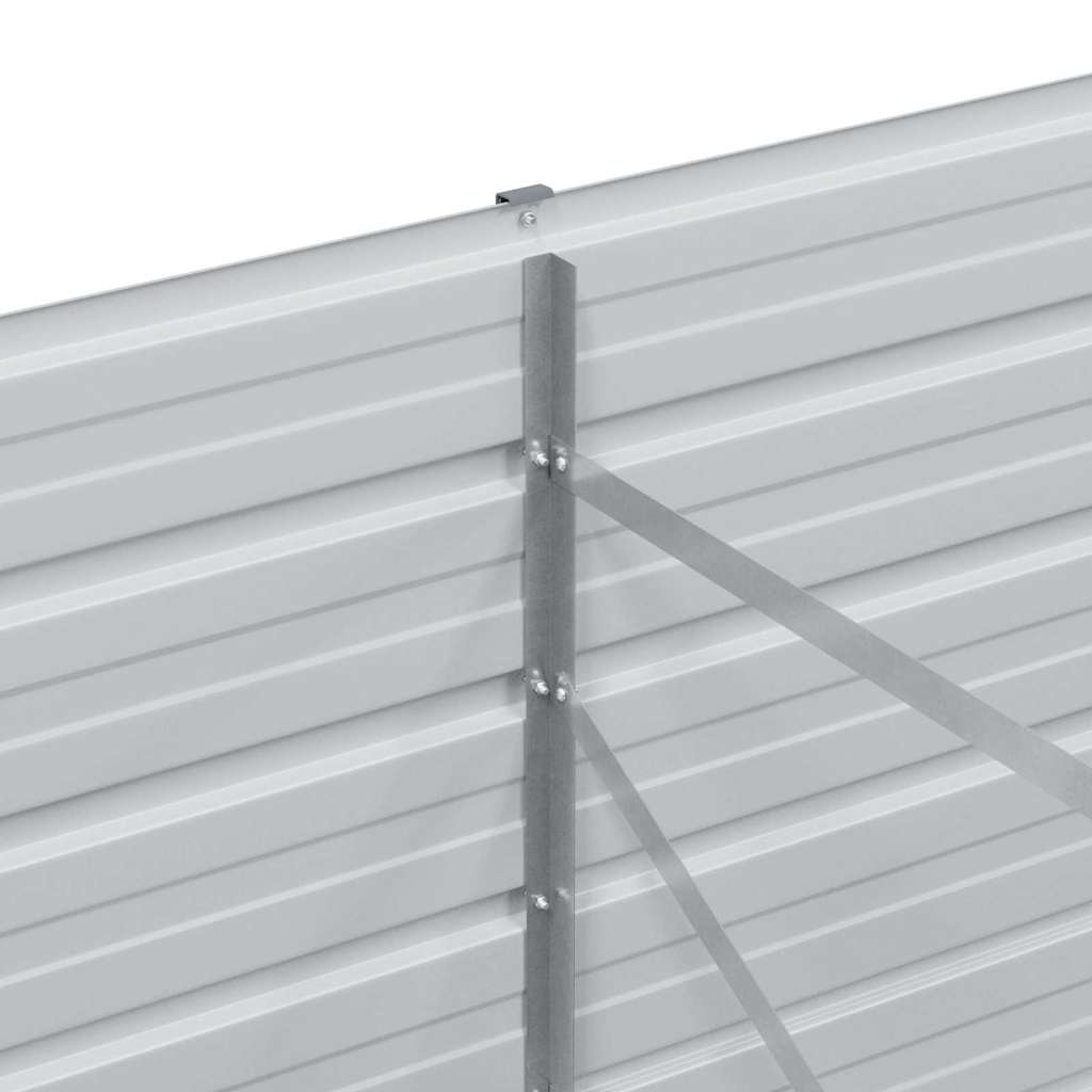 Hochbeet Hellbraun 240 x 80 x 77 cm Verzinkter Stahl