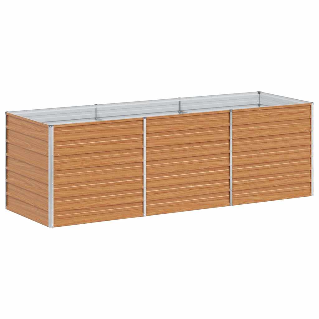 Hochbeet Hellbraun 240 x 80 x 77 cm Verzinkter Stahl