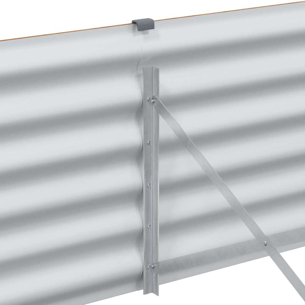Hochbeet Hellbraun 970 x 50 x 36 cm Verzinkter Stahl