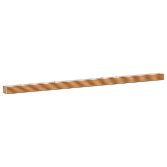 Hochbeet Hellbraun 970 x 50 x 36 cm Verzinkter Stahl