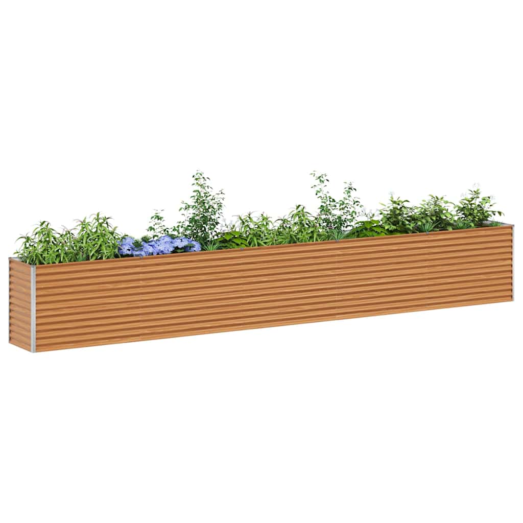 Hochbeet Hellbraun 485 x 50 x 68 cm Verzinkter Stahl