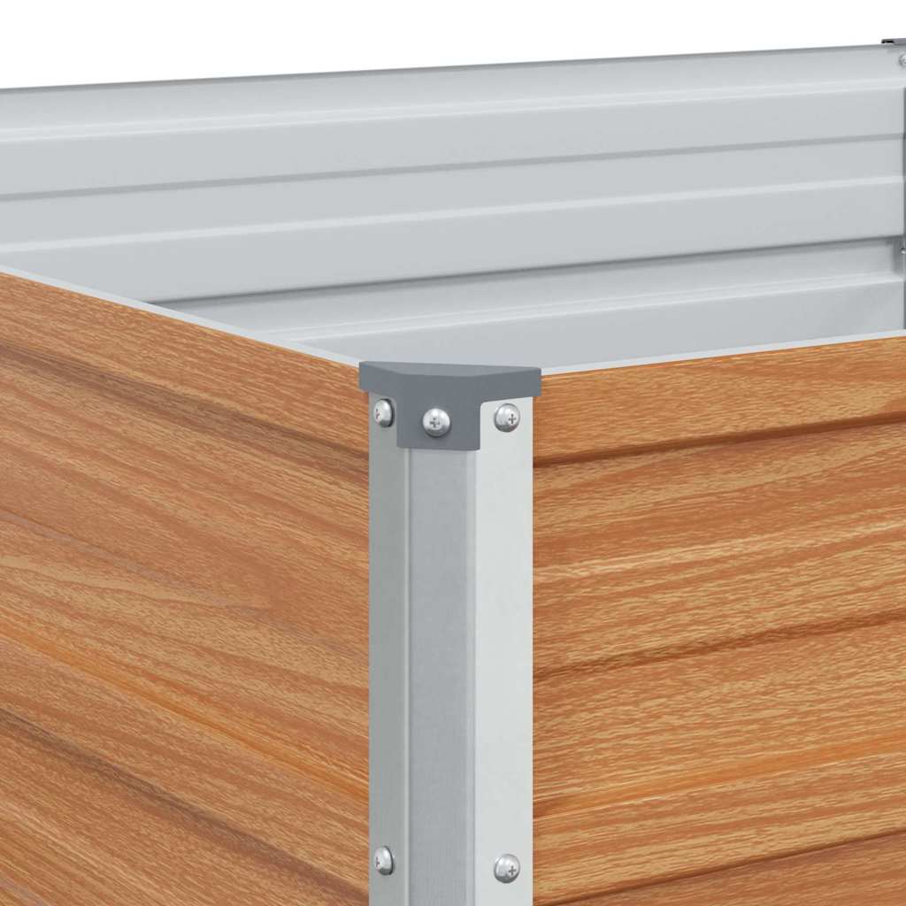 Hochbeet Hellbraun 400 x 80 x 77 cm Verzinkter Stahl