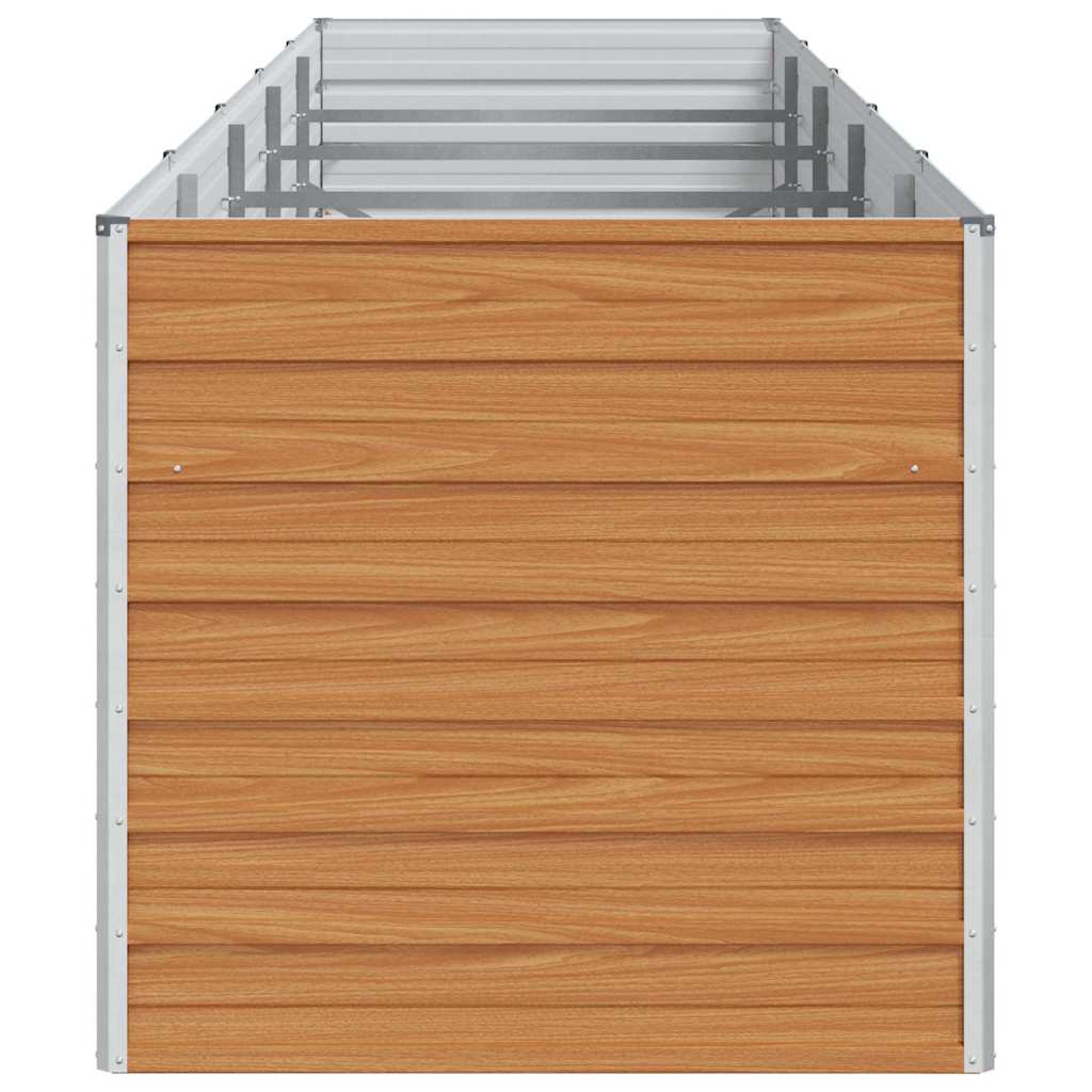 Hochbeet Hellbraun 400 x 80 x 77 cm Verzinkter Stahl