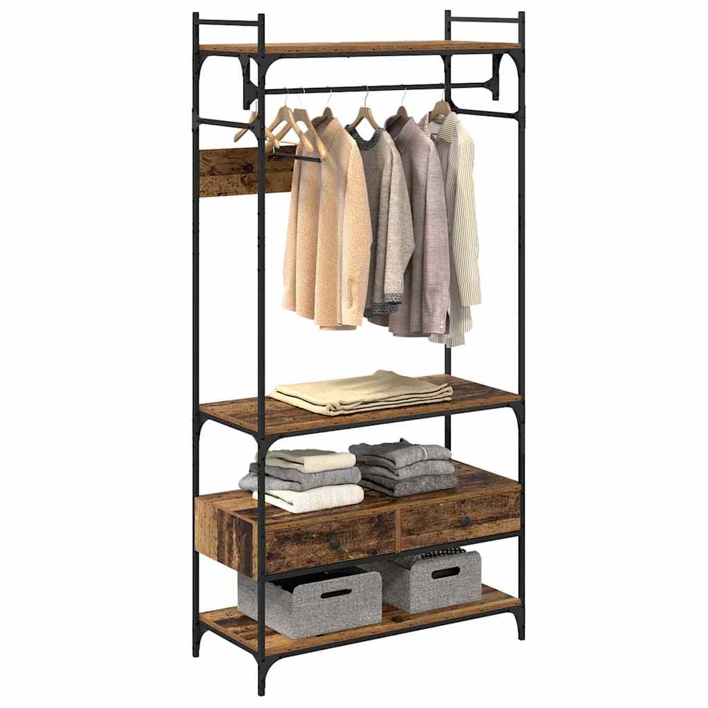 Kleiderschrank Altholz 89 x 39 x 184.5 cm Holzwerkstoff