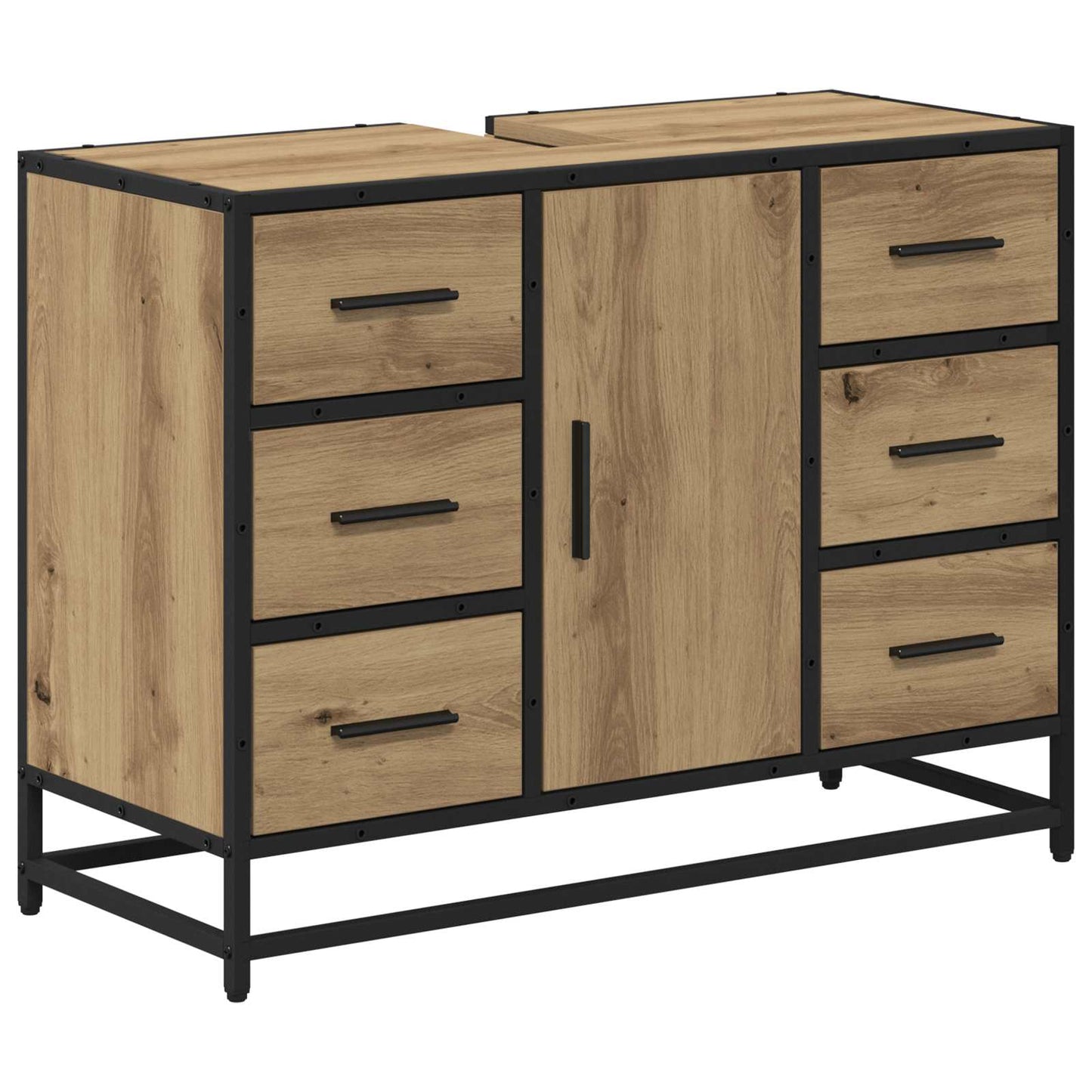 Badezimmerschrank Artisan-Eiche 80 x 33 x 60 cm Holzwerkstoff