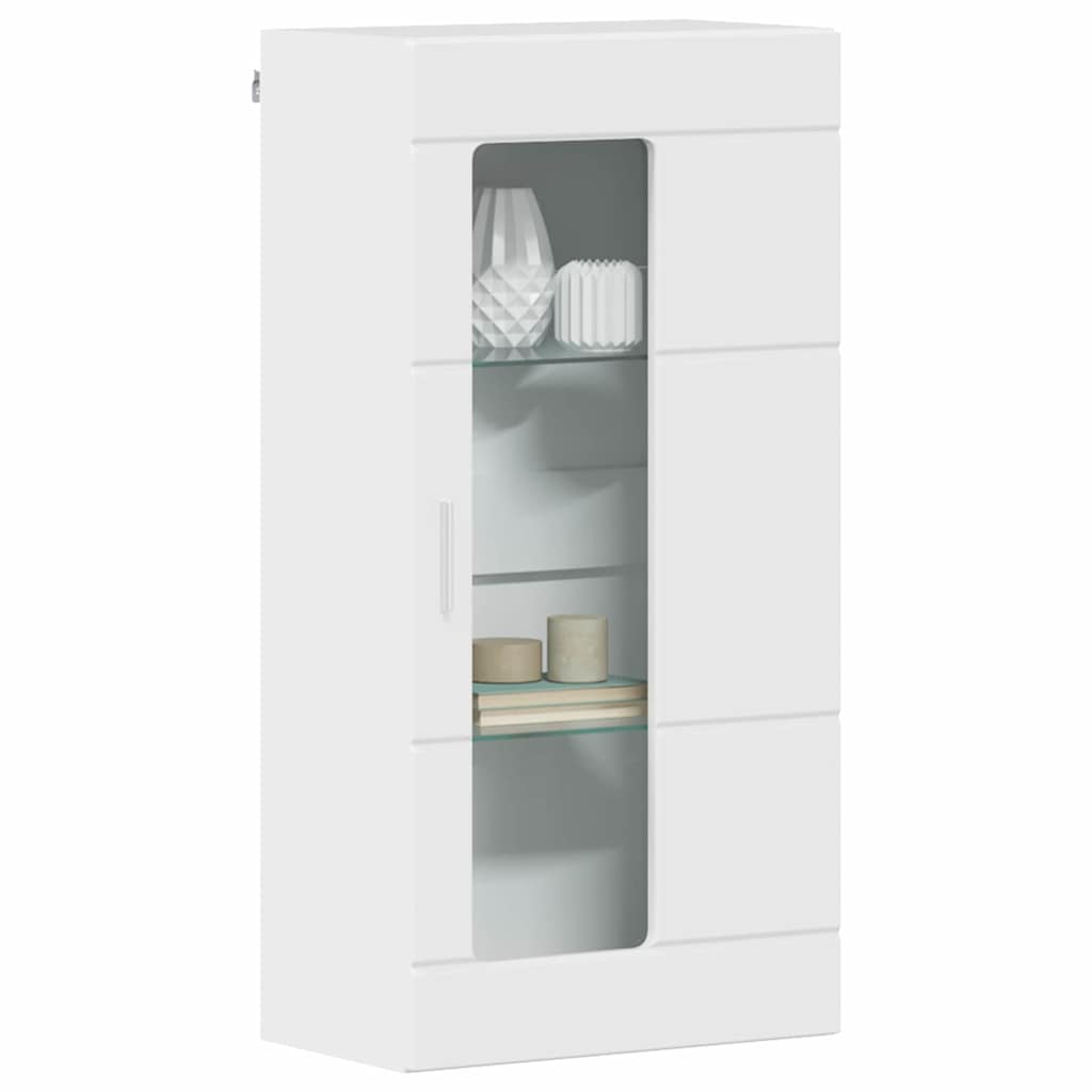 Holzschrank Hochglanz Weiß 50 x 29 x 100 cm Holzwerkstoff