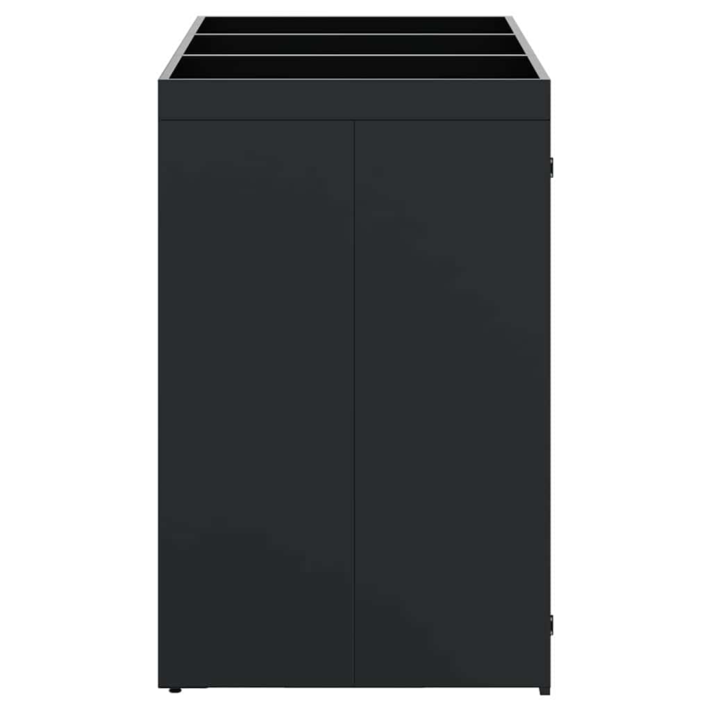 Wagenmüllbehälter für 3 Behälter Schwarz 204 x 77,5 x 121,5 cm