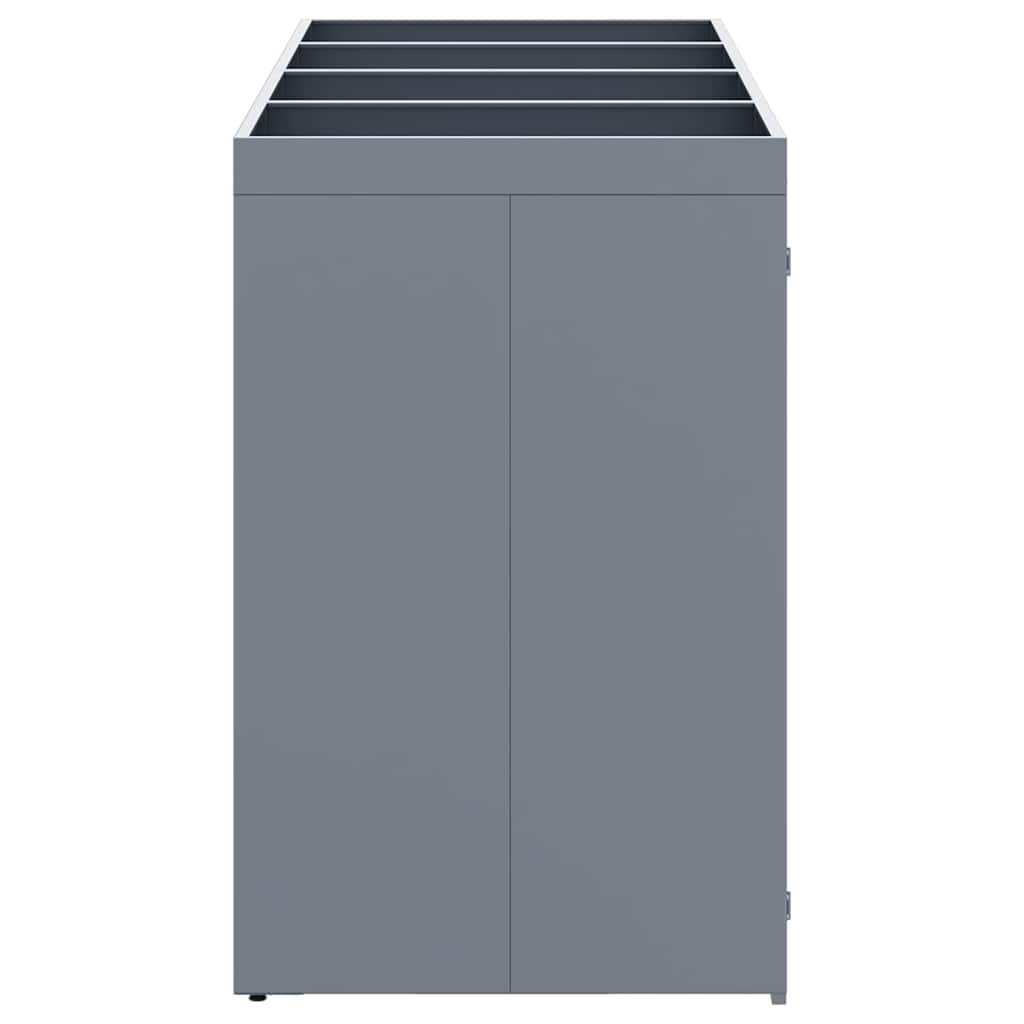 Wagenmüllbehälter für 4 Behälter Hellgrau 272 x 77,5 x 121,5 cm