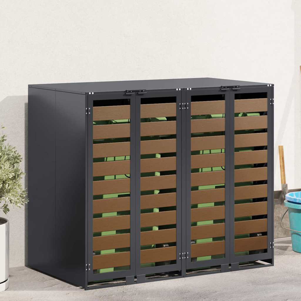 Wagenmüllbehälter für 2 Behälter 136 x 77,5 x 115,5 cm Stahl