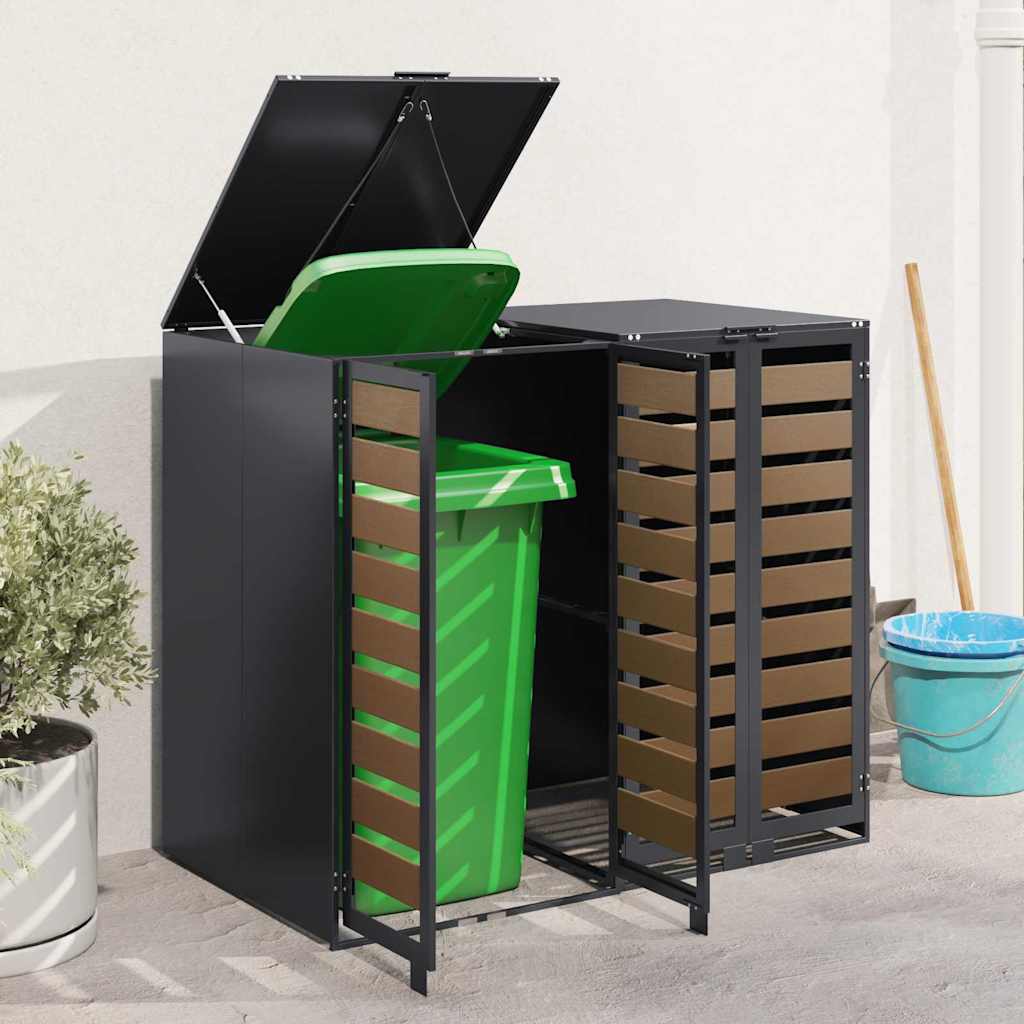 Wagenmüllbehälter für 2 Behälter 136 x 77,5 x 115,5 cm Stahl