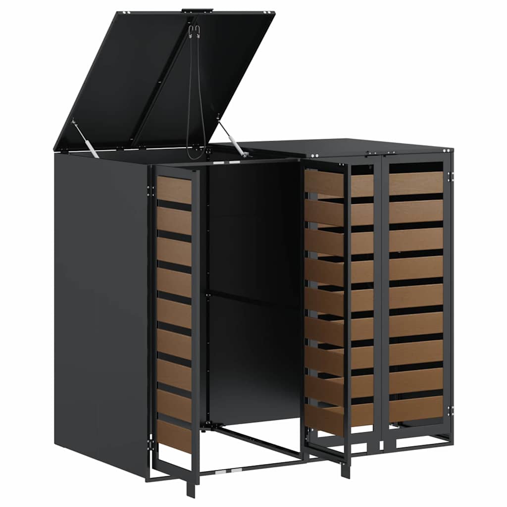 Wagenmüllbehälter für 2 Behälter 136 x 77,5 x 115,5 cm Stahl
