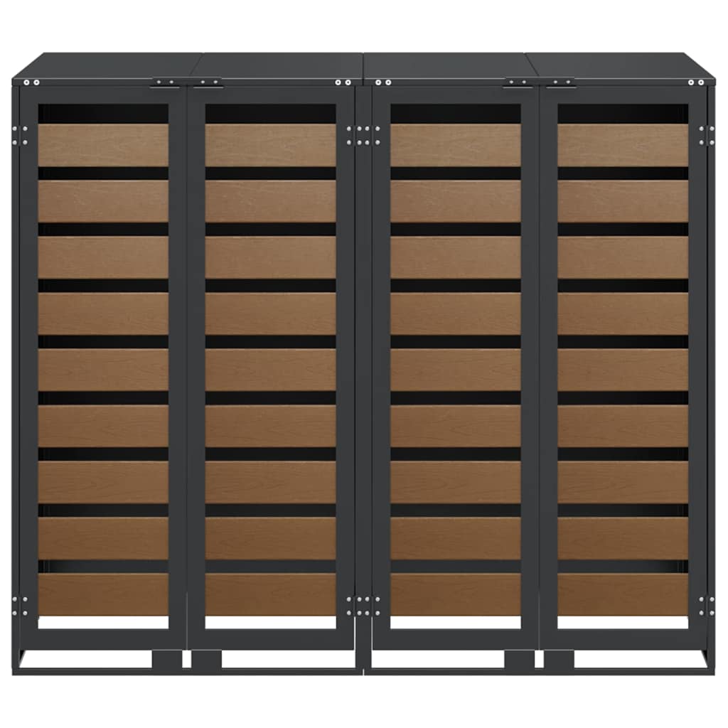 Wagenmüllbehälter für 2 Behälter 136 x 77,5 x 115,5 cm Stahl